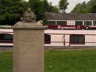 Wilfred Owen memorial at Sailly Wilfred Owen memorial at Sailly