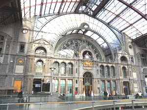 The old part of Antwerp Central railway station