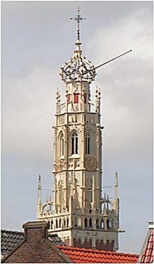 The Bakenesserkerk watch tower in Haarlem