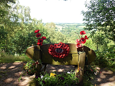 Bench on Kinver Edge in memory of an SAS soldier