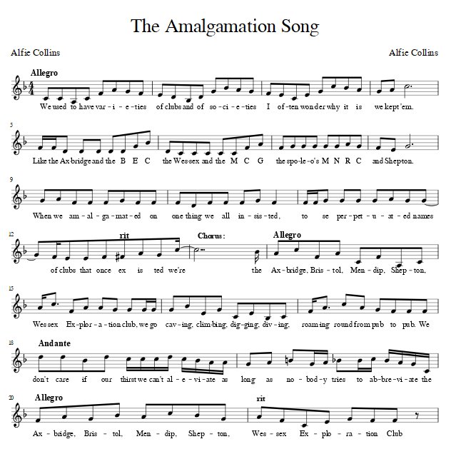 Score of Amalgamation Song