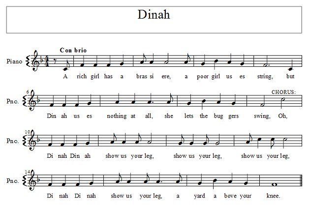 Score of Dinah