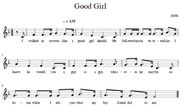 Score of Good Girl