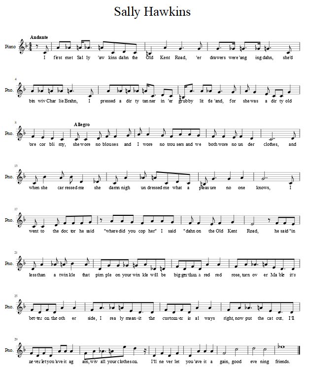 Score of Sally Hawkins