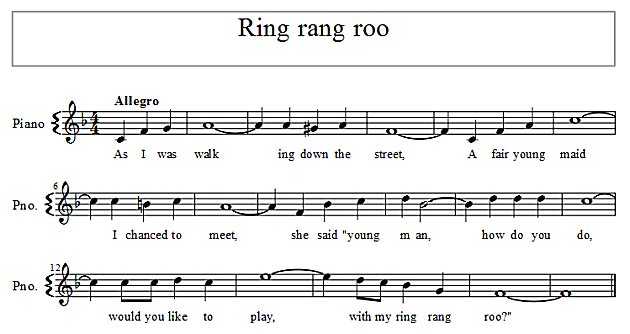 Score of Ring Rang Roo