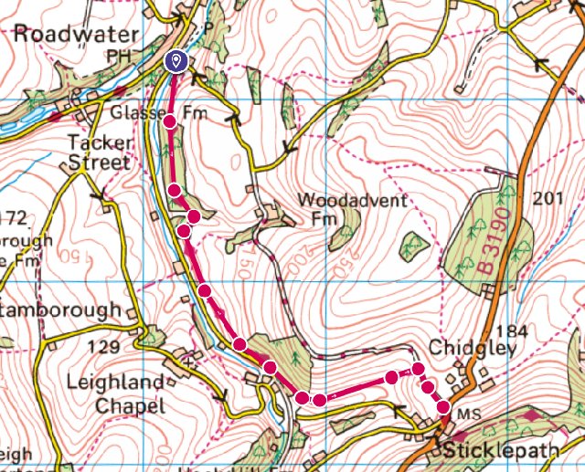 Roadwater to Sticklepath