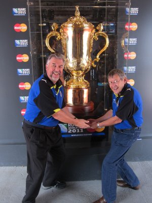 Us with the Webb Ellis cup