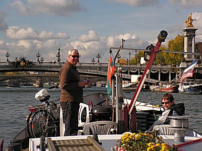 Fred and Maryanne cruising down the Seine in Paris Fred and Maryanne cruising down the Seine in Paris