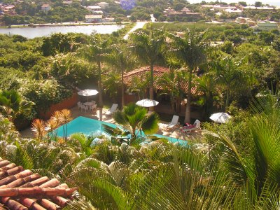 The view from our suite at Glenzhaus Lodge, Buzios