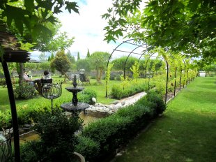 Bistro garden at Herzog winery