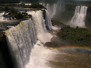 Iguacu - base of the waterfall Brazil
