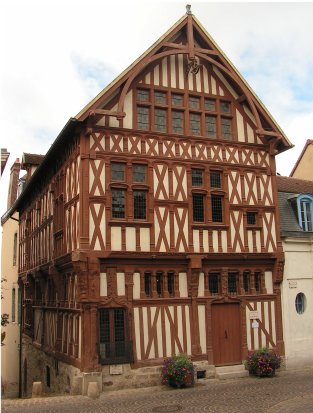 Half timbered house in Joigny