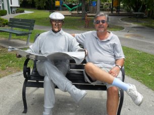 Sculpture of Ordinary Kiwi Bloke with Chris