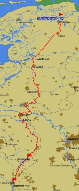 2010 route Maastricht to Groningen