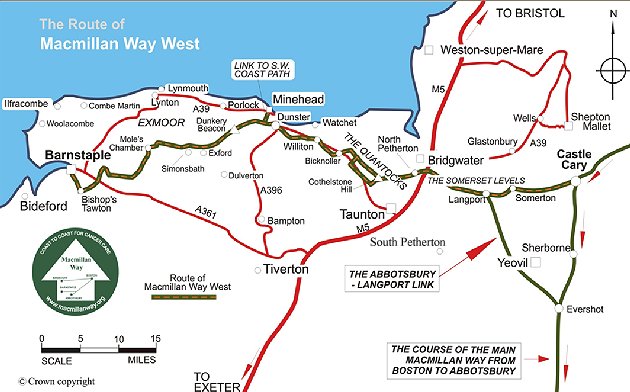The Macmillan Way West map.