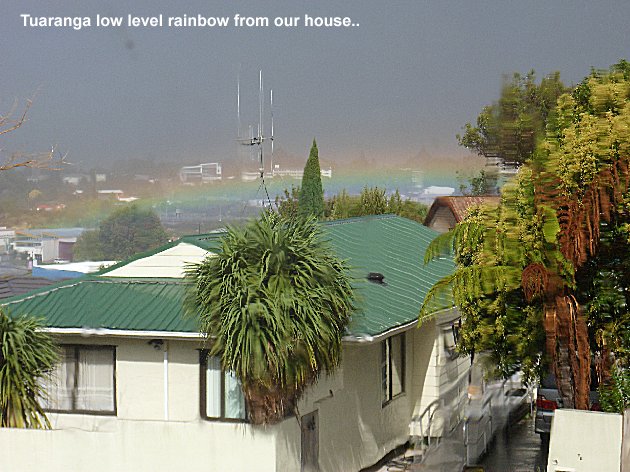 Low level rainbow from our Tauranga house.