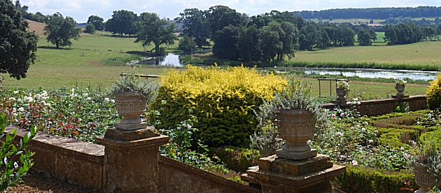 Farnborough estate from the rose garden