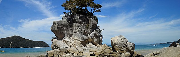 Rock in Stillwell Bay Abel Tasman National Park